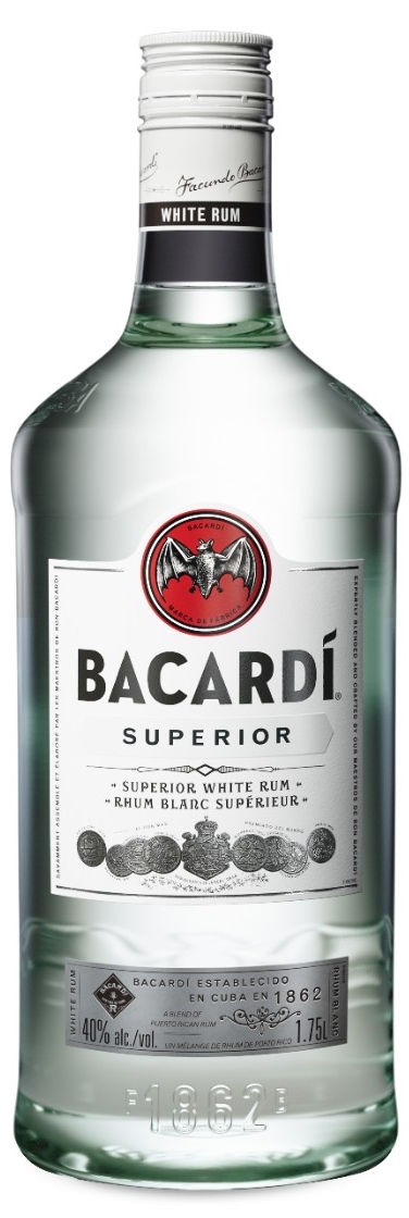 eksil Evne Gå op og ned Bacardi Superior Silver Light Rum 1.75 - BottleBargains