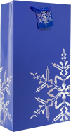 Blue Snowflake 2 Bottle - Gift Bag 0