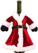 Santa Coat with mittens Bottle Cover Gift Wrap