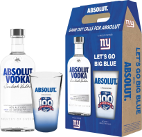 Absolut Vodka Limited Edition Gift Set with NY Giants