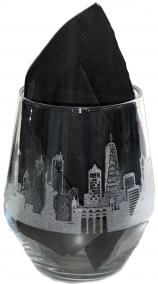 Engraved Single Stemless Wine Glass 15.2oz. 15.2 OZ.