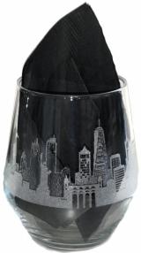 Engraved Single Stemless Wine Glass 15oz. 15 OZ.