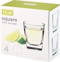 True Square Shot Glasses Set of 4 1.5oz