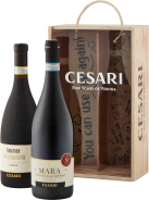 Cesari - Mara/Amarone Wood 2 Bottle Gift Set 0
