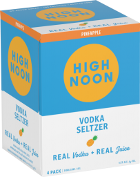 High Noon Pineapple Vodka Seltzer 4-pack Cans 12 oz