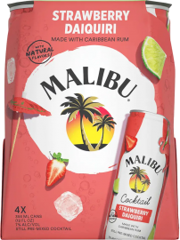 Malibu Strawberry Daiquiri Cocktail 4-Pack Cans 355ml