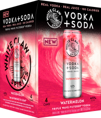 White Claw Watermelon Vodka Soda 4-pack Cans 12 oz